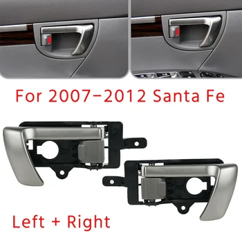 Esquerda +Direita do Lado Interior maçaneta da Porta Interior para o período 2007-2012 Hyundai Santa Fe com Cinza Botão 82610-2B010 82620-2B010