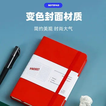 5pcs Popular Retro Vermelho Aluno A5 Notebook Para Transporte Conveniente De Notebooks E materiais de Escritório