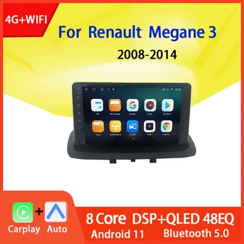 Android Rádio do Carro para Renault Megane 3 Fluence 2008-2014 Multimídia Vídeo Player de Navegação GPS Carplay 2Din estéreo Unidade de Cabeça