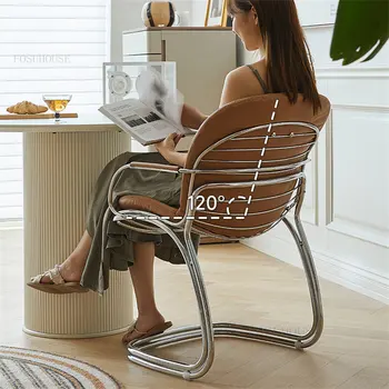 Moderno E Simples De Metal Cadeiras De Jantar Sala De Jantar Mobiliário Nórdico Cadeira De Jantar Criativo Poltrona De Designer De Lazer Encosto De Cadeiras De