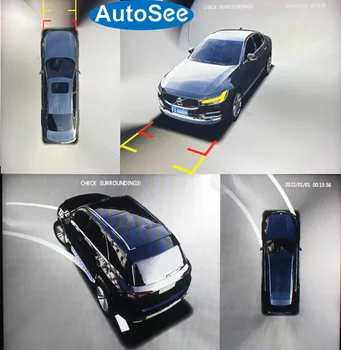 2015-2017 ajuste original OEM monitor para Volvo S60, carro de 360 graus da câmara de olhos de aves panorâmica surround vista lateral para estacionamento reverso