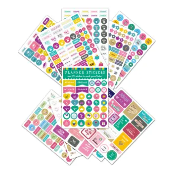 12 Folhas/Pack Creative DIY Planejador Conjunto de Adesivos Para Notebook Colorido Decorativa de Papel de Scrapbooking Adesivo Escola de Suprimentos de Escritório