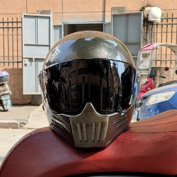 Retro do capacete da motocicleta ABS cruzador Leve cobertura completa de capacetes para homens e mulheres DOT aprovados