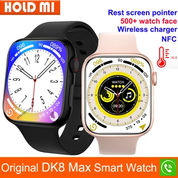 DK8 Max Smart Assistir Série 8 Homens 2.16 polegadas Tela Grande 420*485 NFC Bluetooth Chamada Assistente de Voz PK HK8 Pro W28 Pro Smartwatch