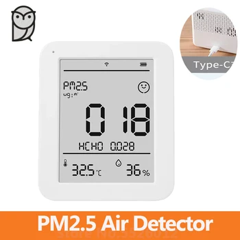 Miaomiaoce Ar Detector de E-Link Tela do Higrómetro do Termômetro de PM2.5 Formaldeído Monitor de Trabalhar Com o APLICATIVO Controle Inteligente