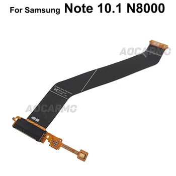 Aocarmo Para Samsung Galaxy Note 10.1 N8000 Porta de Carregamento USB Plug do Carregador Conector Dock Cabo flexível de Peças de Reposição