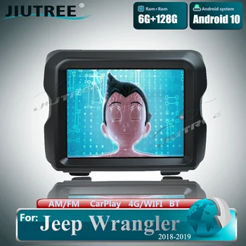 6G 128G Para Jeep Wrangler 2018 2019 Android De 10 Car Multimedia Player Estéreo GPS de Navegação Unidade de Cabeça Qualcomm Snapdragon 128G