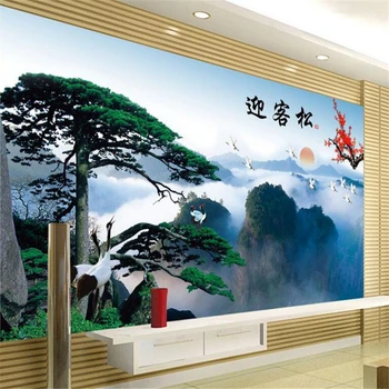 beibehang Grande escala, papel de parede personalizado Chinês vento e água Ying - canção de design do vídeo de parede papel de parede no teto