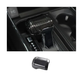 Para a Ford F150 2021 2022 2023 Carro Console Central Cabeça de Engrenagem Botão de Mudança de Cobertura da Guarnição de Interiores Acessórios - ABS Carbono