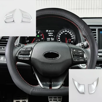 Para Hyundai Kona Encino 2019 2018 ABS Matte Carro volante Botão moldura Tampa da guarnição de carro estilo Acessórios 2pcs