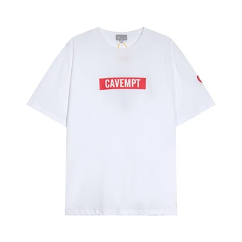 Novo Fasion 1:1 Cavempt C. e Logotipo de Caixa T-Shirt Homens Mulheres Oversized Cav Empt T-shirt Superior Tees