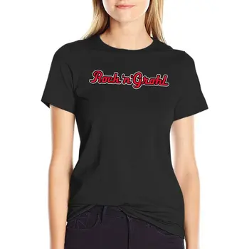 Rock 'n' Grohl T-Shirt Estética roupa bonito tops gráfico t-shirt branca de t-shirts para Mulheres