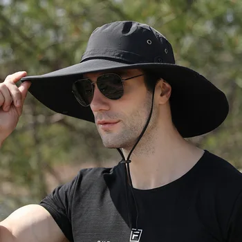 Nova Moda dos Homens-Sol Chapéu para a Pesca Exterior de Escalada de Lazer Respirável Chapéu de Pescador