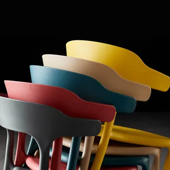 Plástico Moderno Cadeiras De Jantar Ultraleve Portátil De Volta Suporte Cadeiras Ergonômicas Espaço Em Branco De Verão Silla Plegable Artigos Para O Lar
