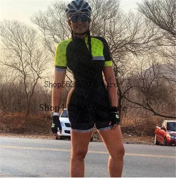 Novo Pro Equipa de Triatlo Macacão de Mulheres de Ciclismo de Longa camisa de Manga Calças Macacão macaquinho ciclismo feminino