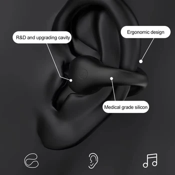 Novo Desigh Sem Fio Bluetooth 5.0 Fone De Ouvido Com Osso Condução Clipe De Fone De Ouvido