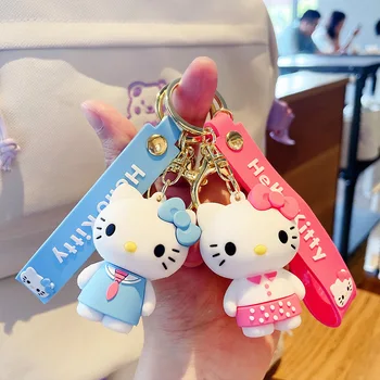 Sanrio bonito Hello Kitty chave de cadeia cartoon doll chave de cadeia pingente mochila