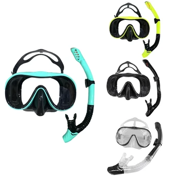 Mergulho Máscara Snorkel, Anti-Fog Máscara De Mergulho De Snorkel Seco Tubo De Nadar Debaixo D'Água Equipamento