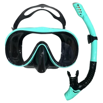 Mergulho Máscara Snorkel, Anti-Fog Máscara De Mergulho De Snorkel Seco Tubo De Nadar Debaixo D'Água Equipamento