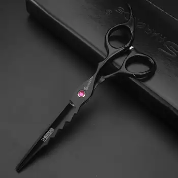 6 polegadas profissional de cabeleireiro tesoura Japão 440C afiada tesoura de cabeleireiro barbeiro salão de cisalhamento