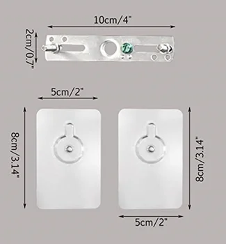 NuNu Não-Traço Não-Perfuração Adesiva Transparente Dispositivo Elétrico Da Lâmpada Acessórios Para Cozinha Banheiro Sala De Estar - 1 Conjunto