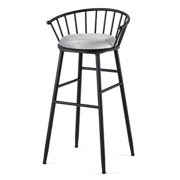 Alta fezes de ferro forjado barra de cadeira retro mesa e cadeira de combinação da barra de cadeira de luz de luxo encosto industriais estilo banquinho de bar