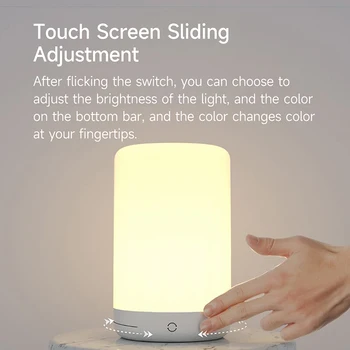 Smart LED de Luz de Controlo Táctil Noite de Luz da Mudança da Cor do RGB Inteligente de Iluminação Home Quarto-de-Cabeceira Lâmpada de Trabalhar com Tuya App