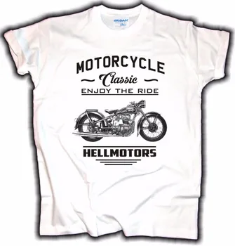 2019 o Hip-Hop Simples Emenda de Tee Tops Camisa Motociclista T-Shirt Alemanha Oldtimer Clássica Motocicleta Rocker Oldschool camiseta