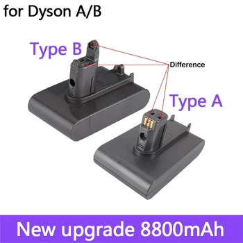 Dyson 22.2 V 8800mAh Ajuste TypeA ou B do Li-íon do Vácuo da Bateria para Dyson DC35, DC45 DC31, DC34, DC44, DC31 Animal, DC35 Animal e 8.8 Ah