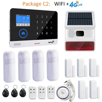 Tuya WIFI 4G 2G GSM Sistema de Alarme Home Kit de Segurança da Casa de Proteção Assaltante de Alerta sem Fio 433mhz Vida Inteligente Com Câmera de Segurança