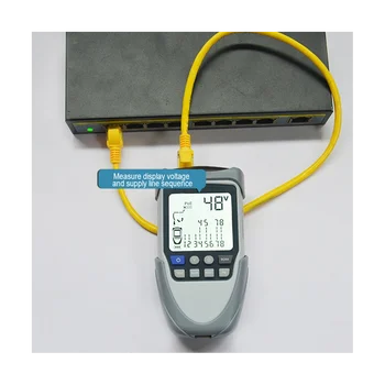 Portátil Testador de Cabo de Rede Display LCD de Tela Digital de Fio Rastreadores de Continuidade da Tensão de Polaridade Verificação de POE Teste(Um)