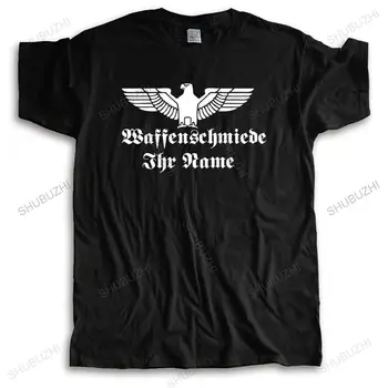 Venda quente de verão do algodão camiseta homens de marca t-shirt da Marca DDR Águia alemã Waffenschmiede Wunsch marca de tees unisex teeshirt