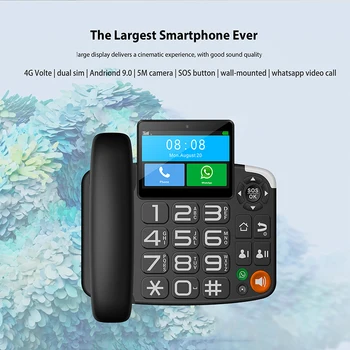 Smart 4G ponto de acesso sem Fio Deskphone telefone Fixo 1G+8G Android 9 Multi-Linguagem de Controle Remoto Smart Phone