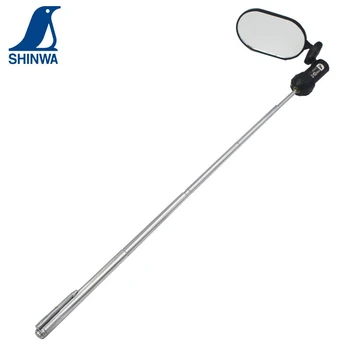 SHINWA Penguin Dobrável Inspeção Espelho com Luz de LED Portátil Telescópico Veículo Inferior Refletor Visão Clara