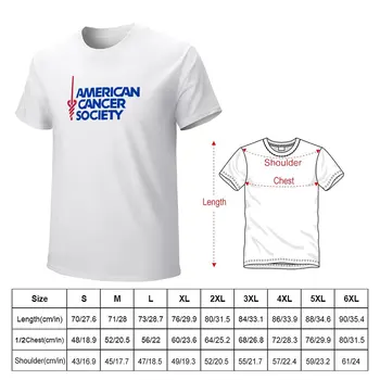 SOCIEDADE AMERICANA de CÂNCER - LOGO T-Shirt gráfico t-shirts pesado t-shirts mens gráfico t-shirts anime