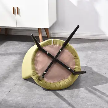 Nordic luxo Macio saco de tecido cadeira de jantar simples celebridade encosto da cadeira home cadeira de jantar combinação de ferro forjado