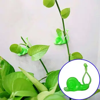 20Pcs/Set Planta trepadeira Clip Plástico Borboleta Forma de Caracol Verde Dill Fixer Luminoso de Auto-adesivo Nenhum Traço de Videira Clip de Fixação