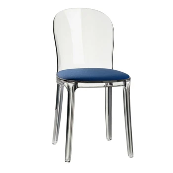 Moderno Design de Moda Transparente de Cristal Colorido PU de Couro e Tecido Almofada Almofada de Diamante de Jantar Mobiliário Cadeira de Fezes 1PC