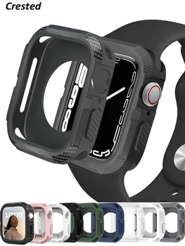 Robusta Capa para Apple caixa de Relógio de 44mm 40mm, 45mm 41 8 se 6 5 3 iWatch Accessorie TPU Protector de Ecrã da Apple assistir a serie 7 caso