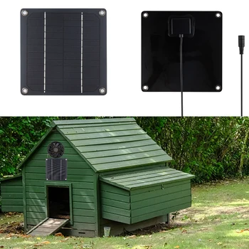 3W Solar Exaustor Extractor de Ar 6 Mini Ventilador ao ar livre do Painel Solar Powered Fã para Cão de Estimação de Frango Casa de emissões de gases de efeito RV