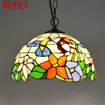 WPD Tiffany Pingente de Luz Contemporâneo Lâmpada LED Figura Flor acessórios Para Casa, Sala de Jantar Decoração