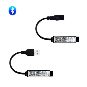 Mini Bluetooth compatível com o Controlador USB DC 5V 12V 24V RGB BT LED Smart Phone ZENGGE Controlador Para 5050 RGB 3528 LED Luz de Tira
