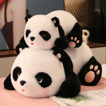 Simulado Panda de Pelúcia Macio Travesseiro para Dormir Panda Brinquedos de Pelúcia Decorativos Kawaii Panda Brinquedos de Pelúcia de Presente de Natal