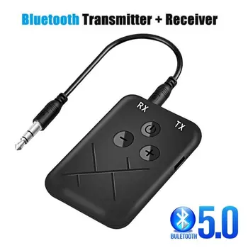 2 Em 1 sem Fio Bluetooth 5.0 Receptor Transmissor Adaptador de 3.5 mm Jack Para o Carro de Música Aux Áudio A2dp Receptor de Fone de ouvido mãos livres