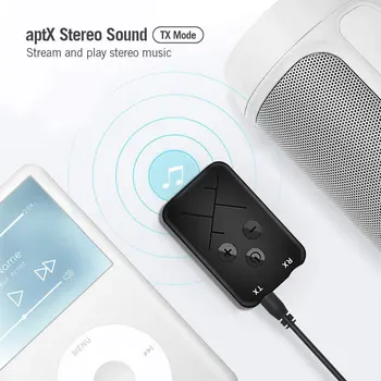 2 Em 1 sem Fio Bluetooth 5.0 Receptor Transmissor Adaptador de 3.5 mm Jack Para o Carro de Música Aux Áudio A2dp Receptor de Fone de ouvido mãos livres