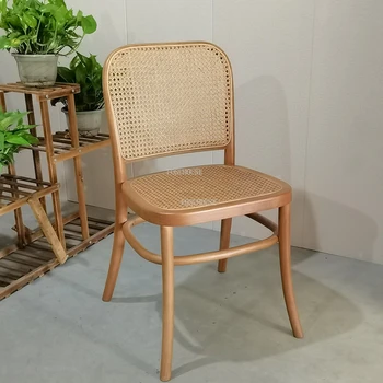 Nordic Registo De Vime Cadeiras De Jantar Modernas Casa Simples Cadeira De Encosto Da Cozinha Móveis De Rattan Vime Cadeiras De Sala De Chá De Estudo Cadeira De Escritório