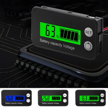 Digital Indicação Da Capacidade Da Bateria Universal Lcd Carro Moto De Chumbo-Ácido De Bateria De Lítio Monitor Voltímetro
