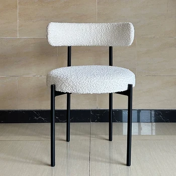 Moderno, Branco Estilo Italiano Boucle Cadeira De Jantar