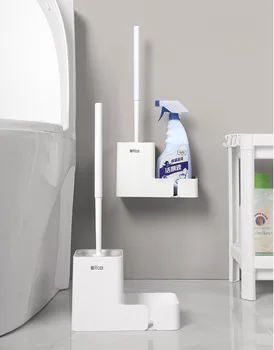 Novo Estilo Artigos de higiene para Lidar com Escova de vaso Sanitário Terno Família Cabide Quadro Escova de Limpeza da Parede de Fixação do