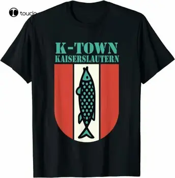 K-Cidade de Kaiserslautern, Alemanha Emblema do Peixe Vintage T-Shirts de Algodão Tendência 2021 engraçado tshirts